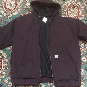 VTG Carhartt Rain Defender Thermal Lined Heavyweight Sweatshirt Jacket XLT